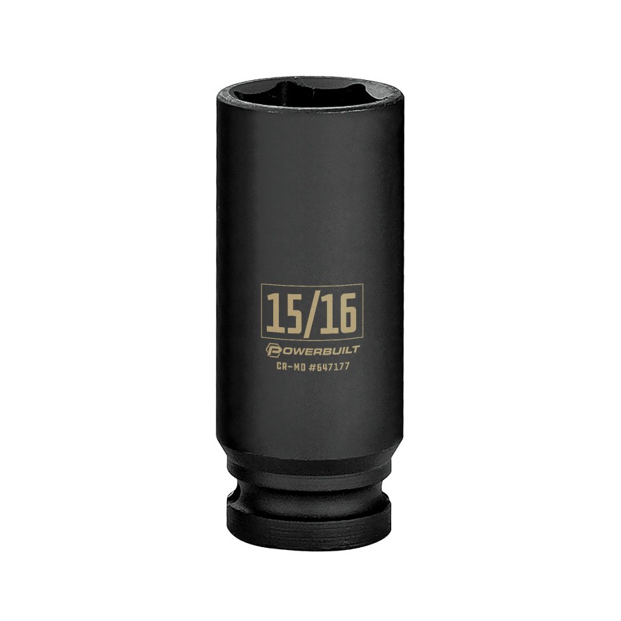 Tools Powerbuilt | Powerbuilt 1/2 Inch Drive X 15/16 Inch 6 Point Deep Impact Socket 647177