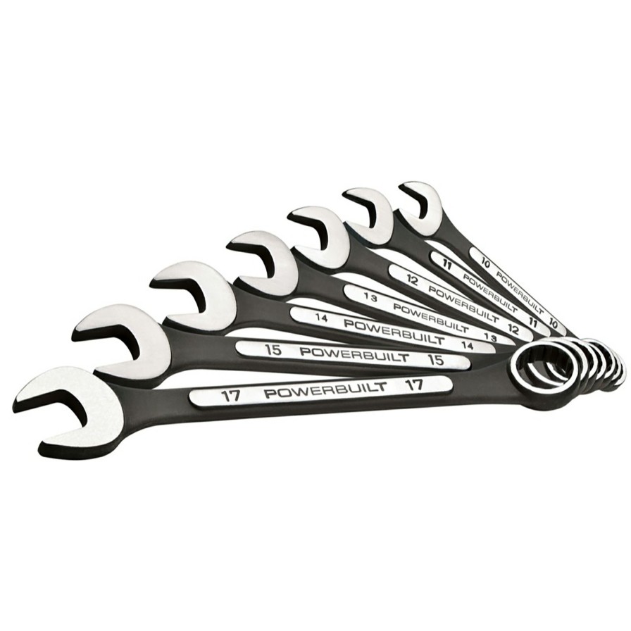 Tools Powerbuilt | Powerbuilt 7Pc. Metric Universal Spline Combination Wrench Set