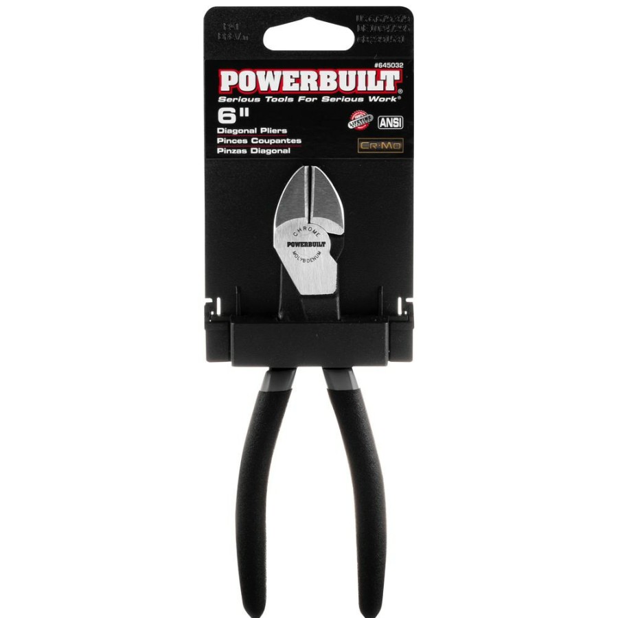 Tools Powerbuilt | Powerbuilt 6 Inch Pro Tech Diagonal Pliers 645032