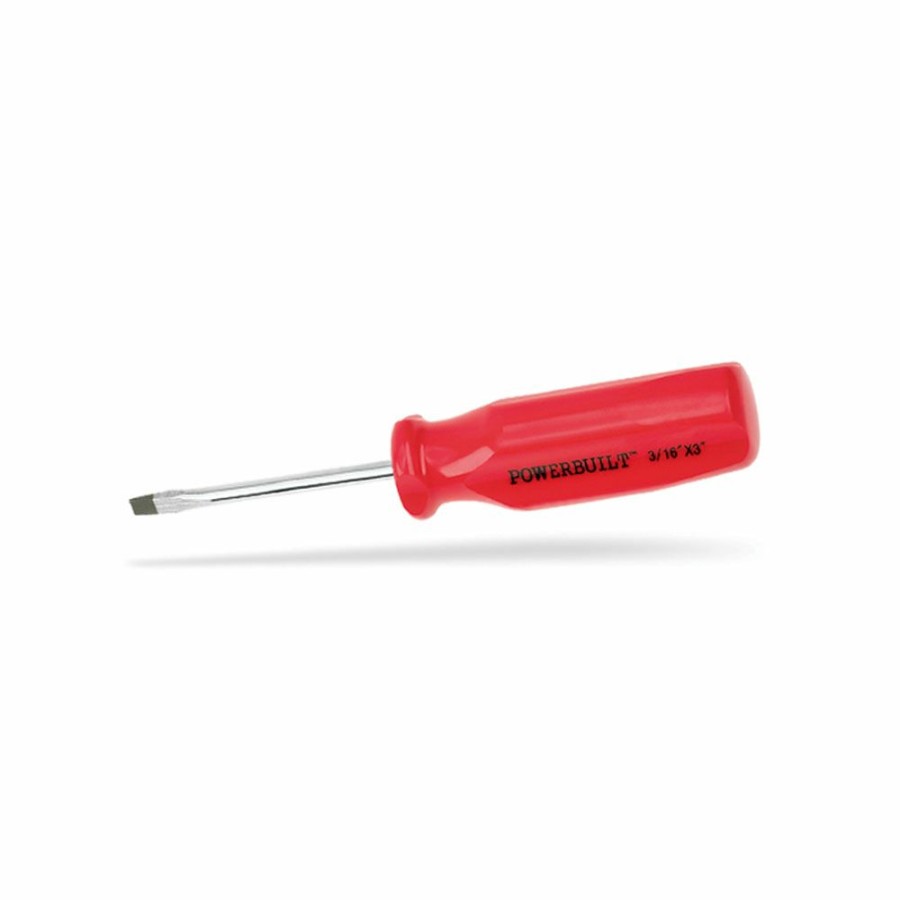 Tools Powerbuilt | Powerbuilt Slotted Screwdriver 3/16 X 3 646009