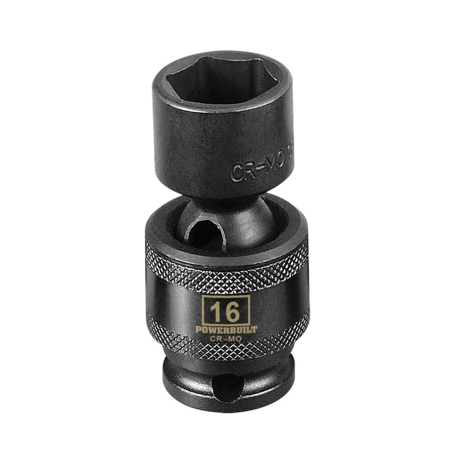 Tools Powerbuilt | Powerbuilt 3/8 Drive 6 Pt. Metric Universal Impact Socket 16Mm 647227