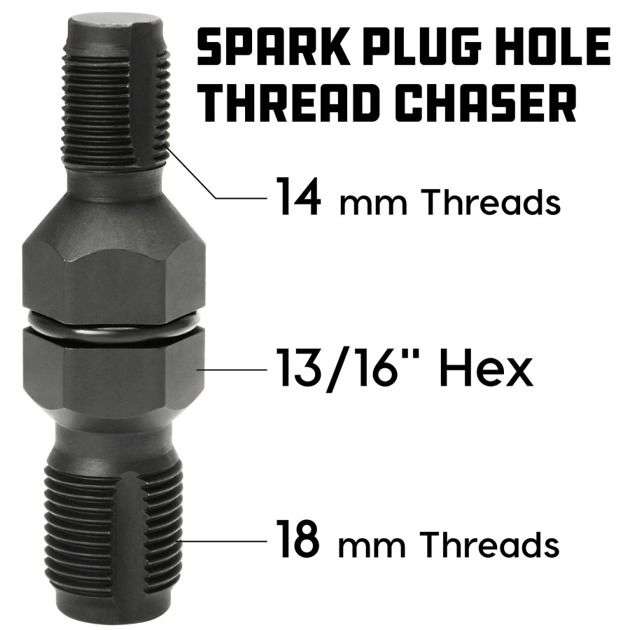 Tools Powerbuilt | Powerbuilt 14Mm And 18Mm Spark Plug Hole Rethreader 648422