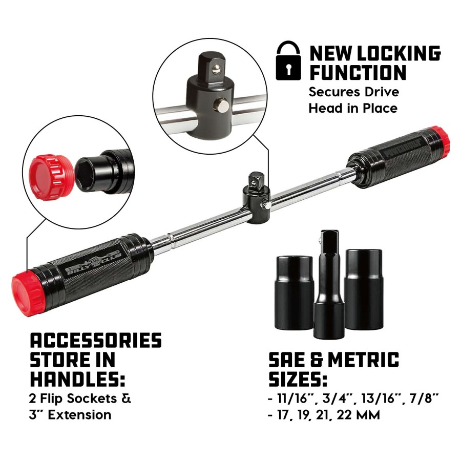 Home Improvement Powerbuilt | Powerbuilt Billy Club Universal Lug Wrench Sae/Mm Gen-2 642250