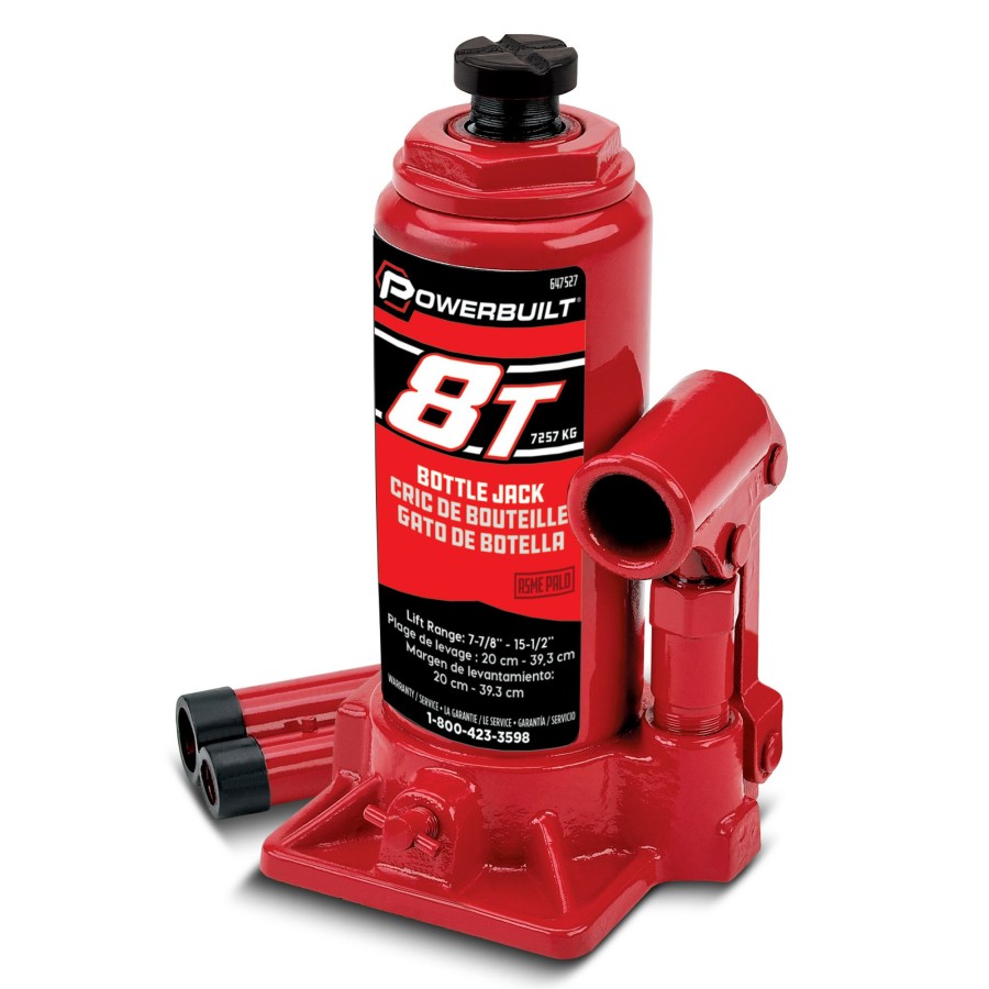 Tools Powerbuilt | Powerbuilt 8 -Ton Bottle Jack 647527