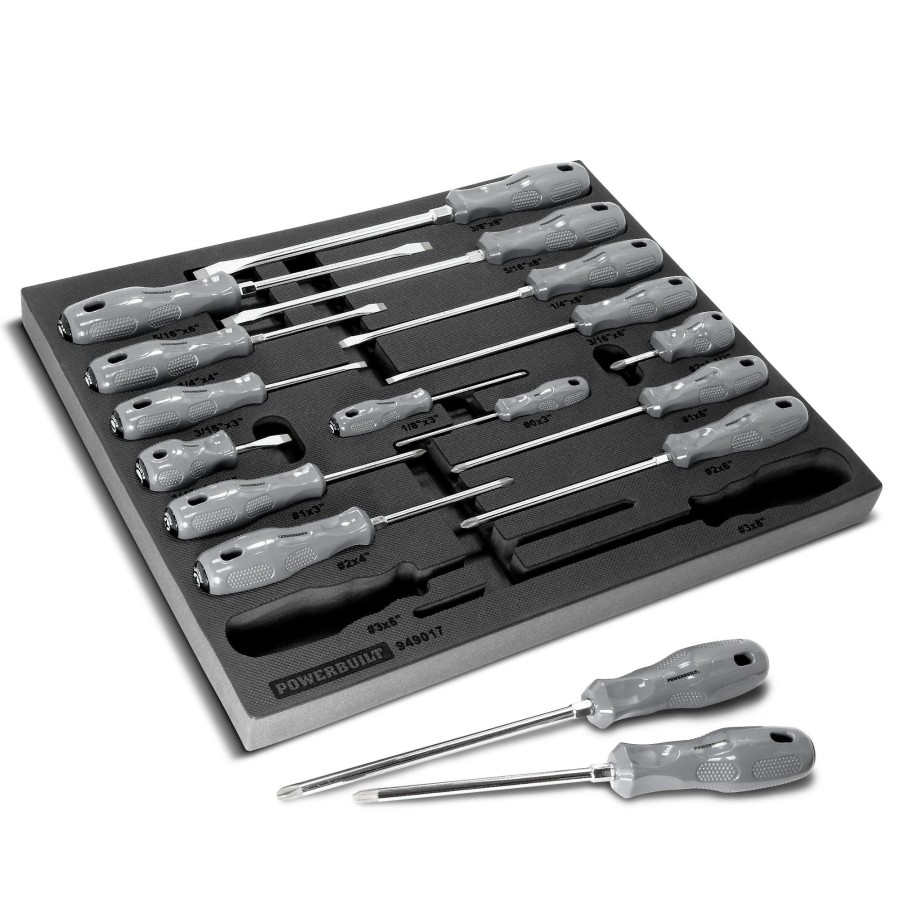 Tools Powerbuilt | Powerbuilt Pro Tech 17 Piece Master Screwdriver Kit, Deluxe Acetate Handle