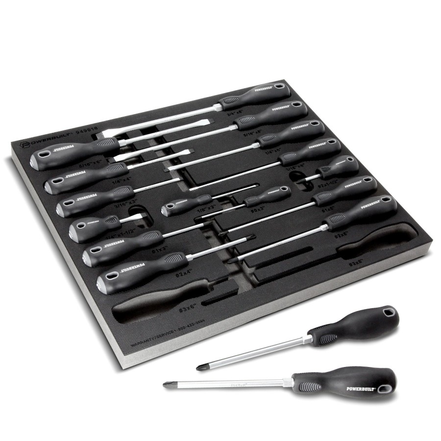 Tools Powerbuilt | Powerbuilt 17 Pc. Master Screwdriver Set With Double Injection Handles 949018