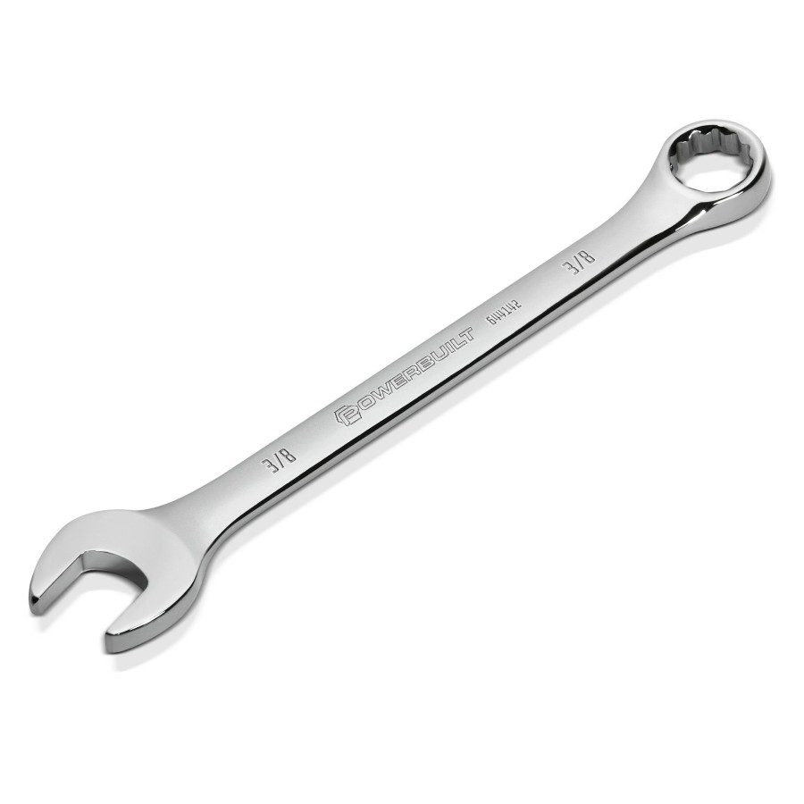 Tools Powerbuilt | Powerbuilt 3/8 Inch Fully Polished Sae Combination Wrench 644142