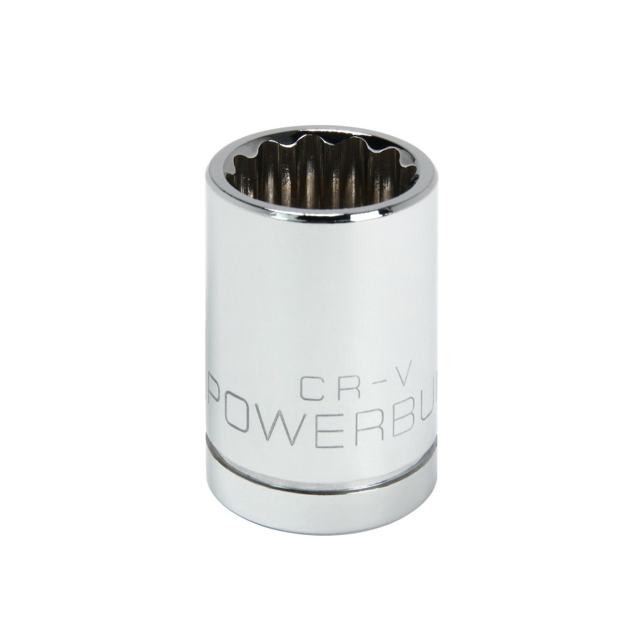 Tools Powerbuilt | Powerbuilt 1/2 Inch Drive X 18 Mm 12 Point Shallow Socket 642016