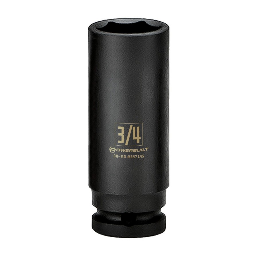 Tools Powerbuilt | Powerbuilt 3/8 In. Drive X 3/4 In. Deep Well Impact Socket 647145