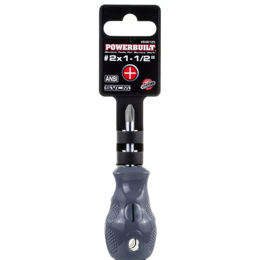 Tools Powerbuilt | Powerbuilt #2 X 1-1/2 Inch Phillips Screwdriver With Acetate Handle 646125