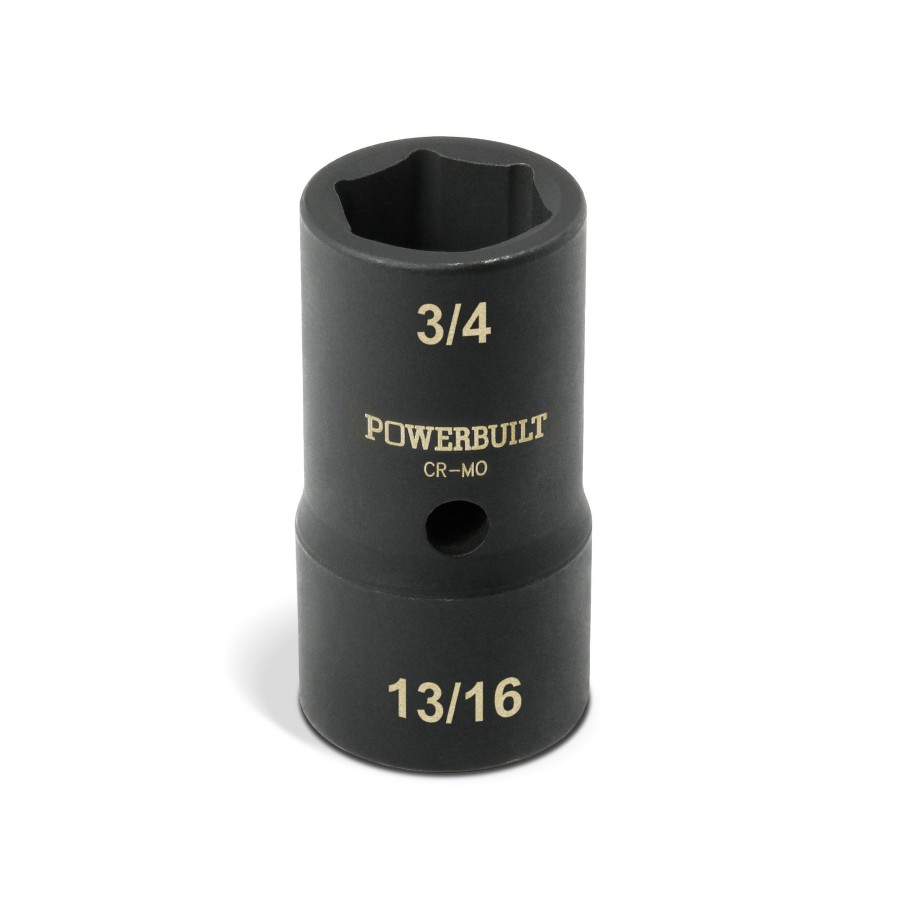 Tools Powerbuilt | Powerbuilt 1/2 In. Double-End 3/4 In. X 13/16 In. Sae Flip Lug Nut Socket