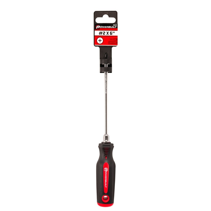 Tools Powerbuilt | Powerbuilt #2 X 6 Inch Phillips Screwdriver With Double Injection Handle 646165