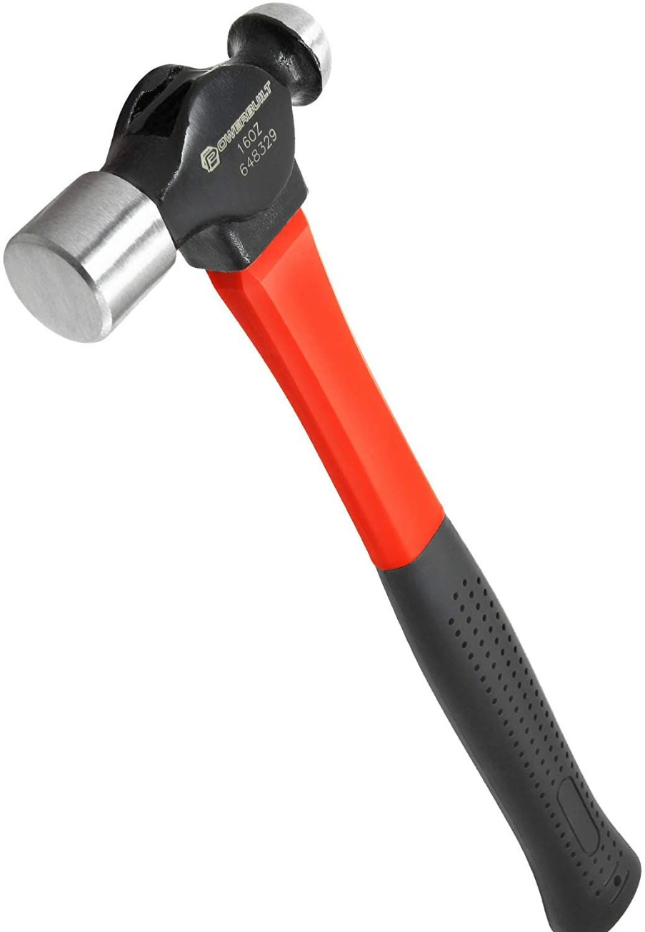 Tools Powerbuilt | Powerbuilt Alltrade 648329 16Oz Ball Peen Hammer With Fg Handle