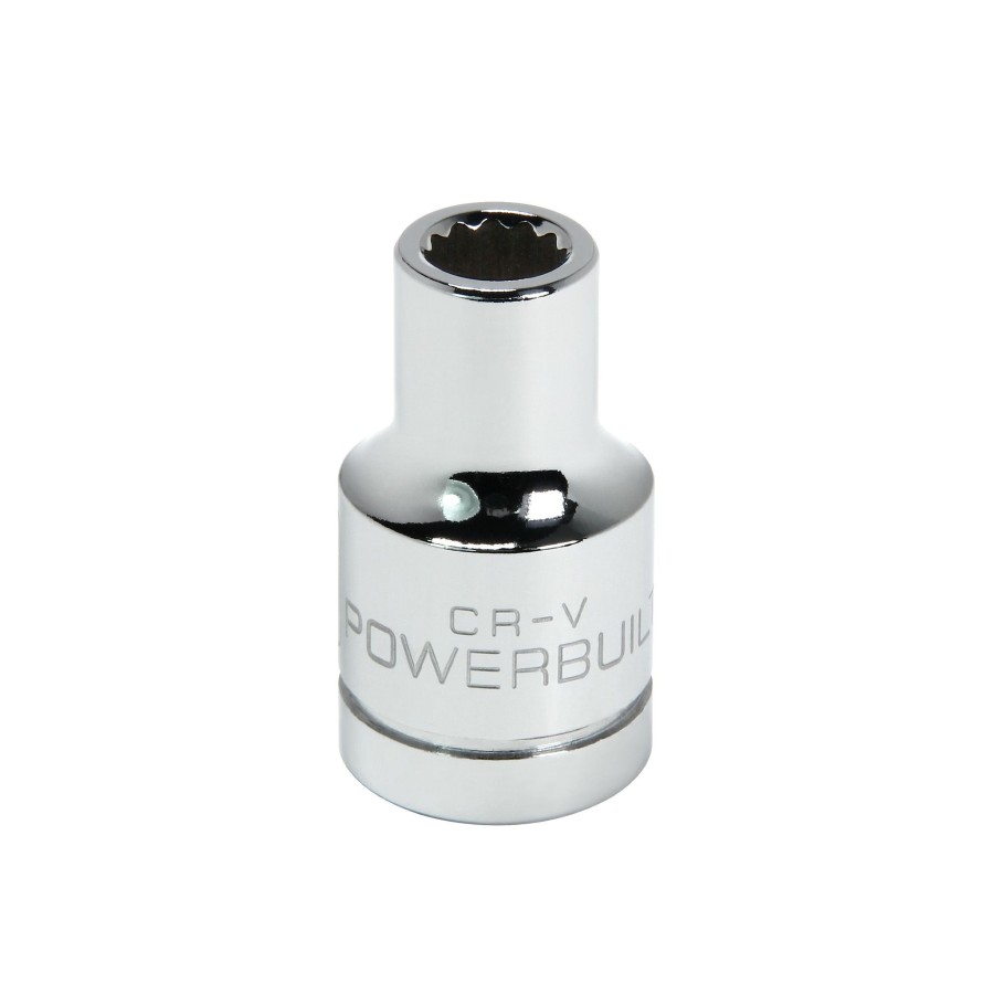 Tools Powerbuilt | Powerbuilt 1/2 Inch Drive X 8 Mm 12 Point Shallow Socket 641763