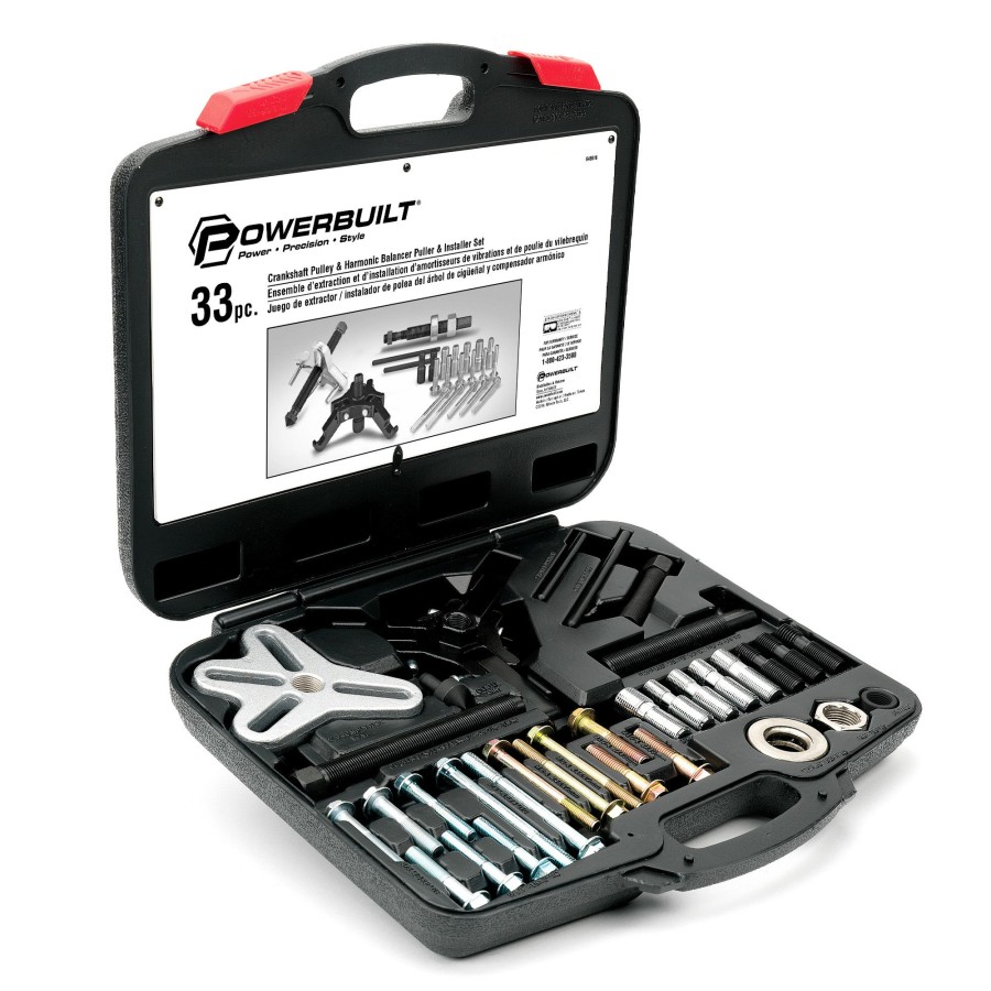 Tools Powerbuilt | Powerbuilt Harmonic Balancer Puller / Pulley Installer Kit 648616