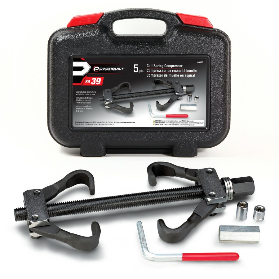 Tools Powerbuilt | Powerbuilt 5 Piece Coil Spring Compressor Kit 648603