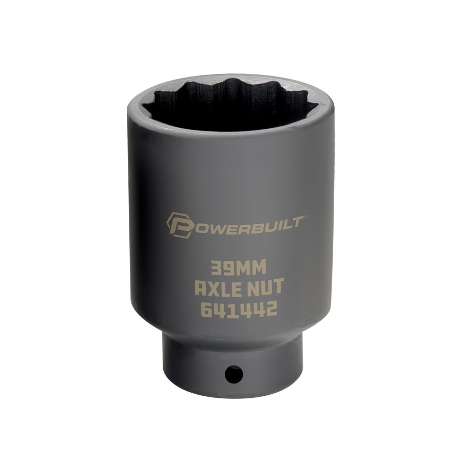 Tools Powerbuilt | Powerbuilt 1/2 Inch Drive 39 Mm Axle Nut Socket 641442