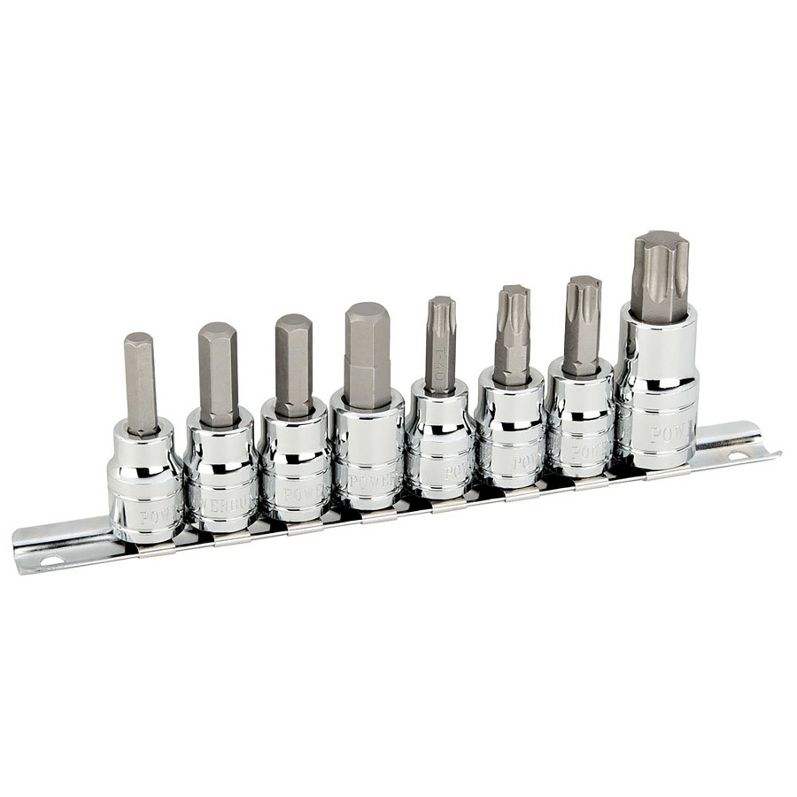 Tools Powerbuilt | Powerbuilt 8 Pc. Disc Brake Caliper Hex/Torx Bit Socket Set 940569