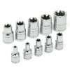 Tools Powerbuilt | Powerbuilt 10 Pc. E-Torx Socket Set, From E4 To E18 648667