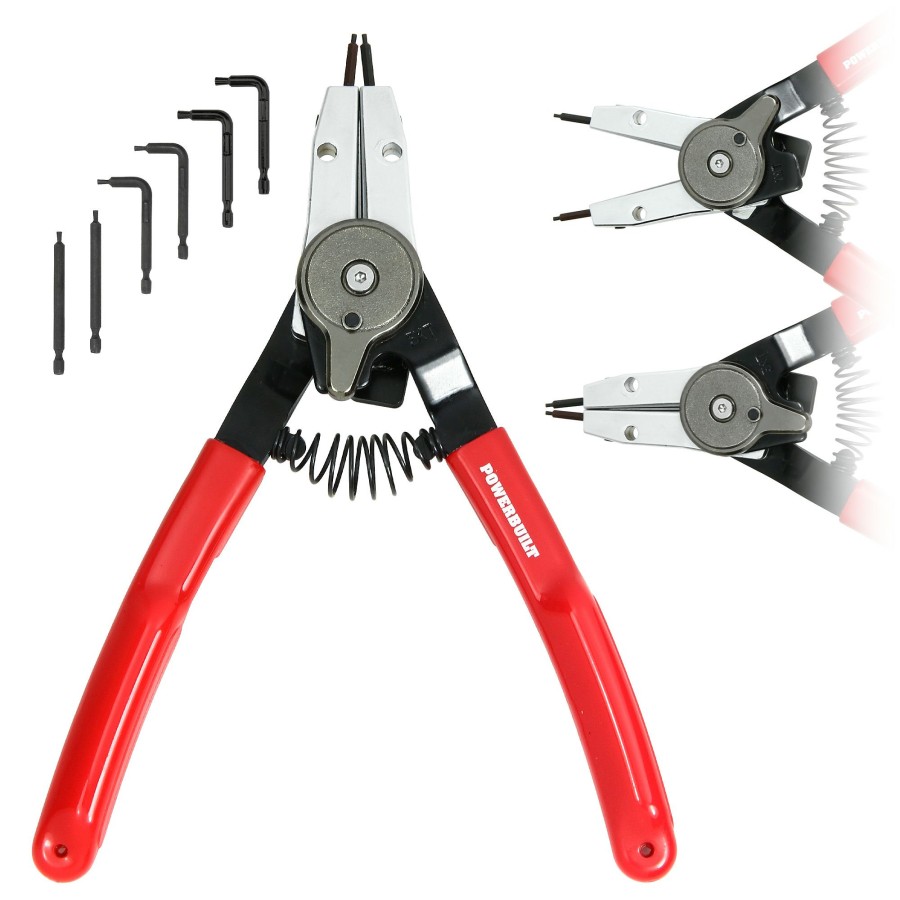 Tools Powerbuilt | Powerbuilt Combo Switch Internal/External Snap Ring Pliers 941456