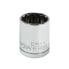 Tools Powerbuilt | Powerbuilt 1/2 Inch Drive X 26 Mm 12 Point Shallow Socket 642023