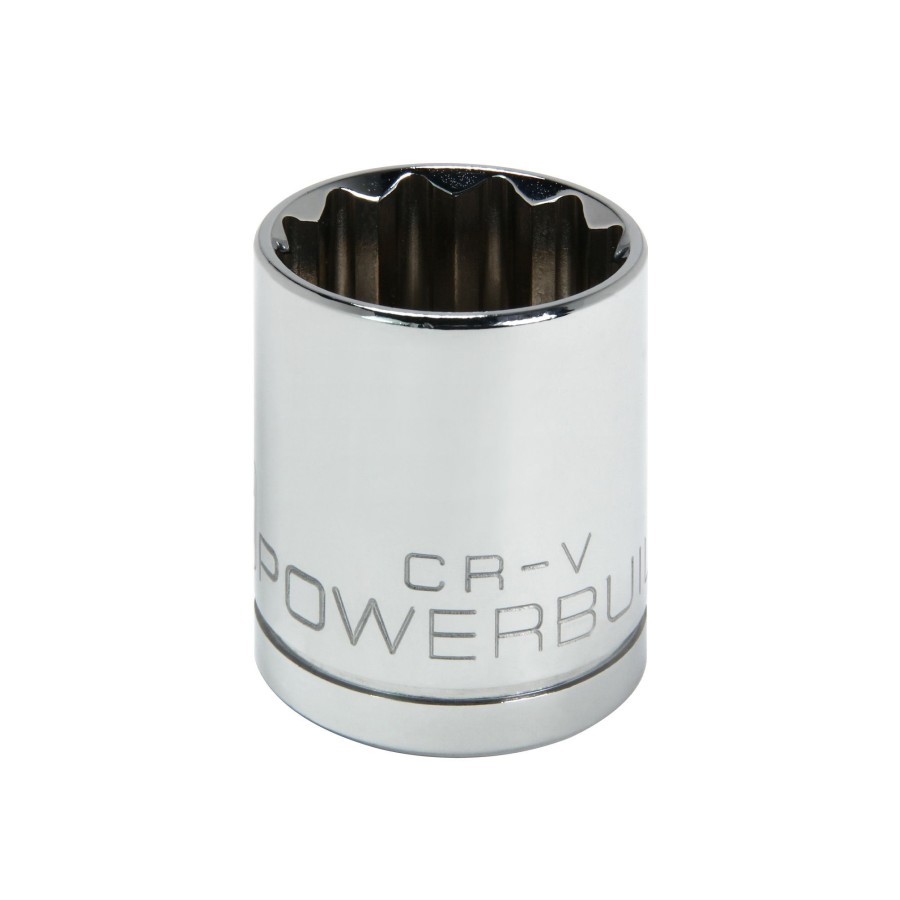 Tools Powerbuilt | Powerbuilt 1/2 Inch Drive X 26 Mm 12 Point Shallow Socket 642023