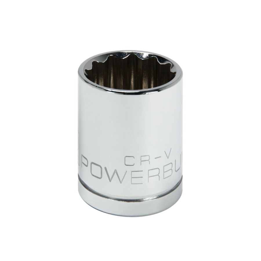 Tools Powerbuilt | Powerbuilt 1/2 Inch Drive X 22 Mm 12 Point Shallow Socket 642020