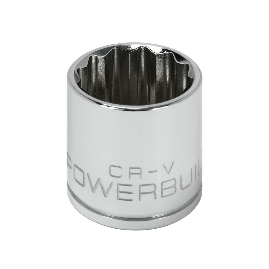 Tools Powerbuilt | Powerbuilt 3/8 Inch Drive X 22 Mm 12 Point Shallow Socket 641221