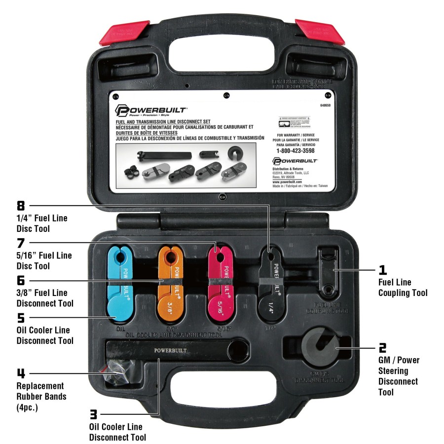 Tools Powerbuilt | Powerbuilt Fuel And Transmission Line Disconnect Set 648650