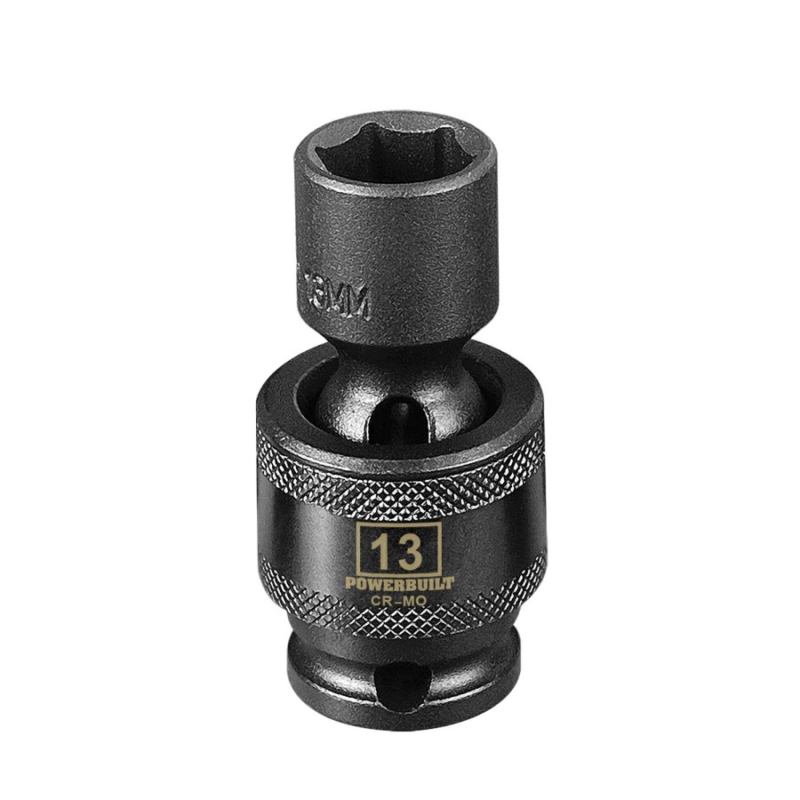 Tools Powerbuilt | Powerbuilt 3/8 Drive 6 Pt. Metric Universal Impact Socket 13Mm 647225