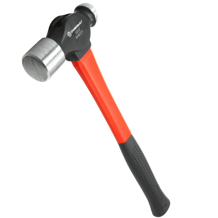 Tools Powerbuilt | Powerbuilt 32 Oz. Ball Pein Hammer With Fiberglass Handle 648331