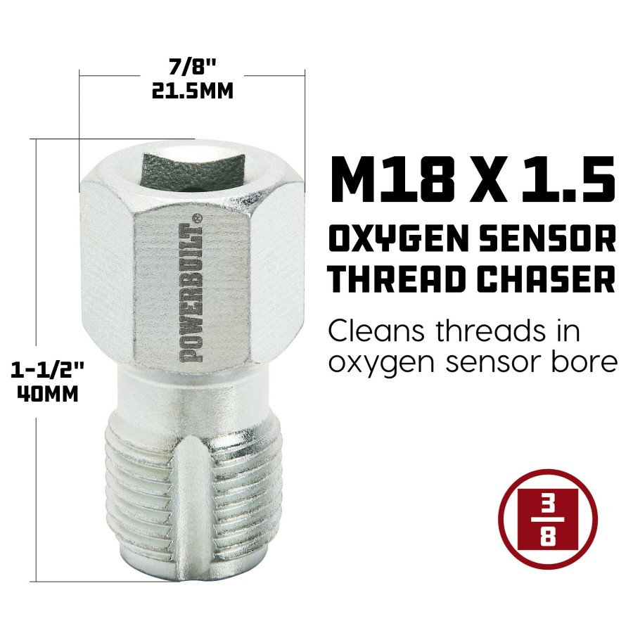 Tools Powerbuilt | Powerbuilt Oxygen Sensor Thread Chaser 940379