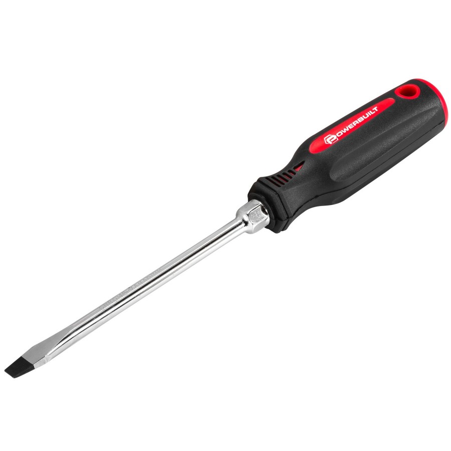 Tools Powerbuilt | Powerbuilt 5/16 Inch Slotted Screwdriver With Double Injection Handle 646173