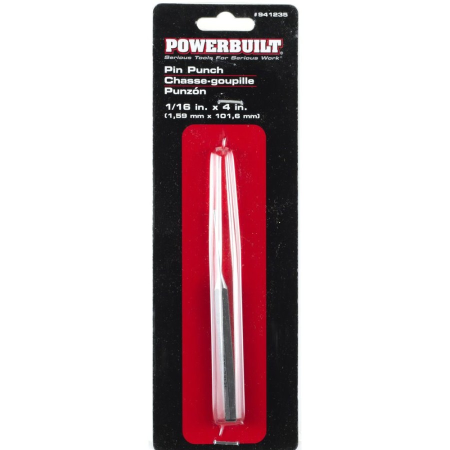 Tools Powerbuilt | Powerbuilt Pin Punch 1/16 X 1/4 X 4 941235