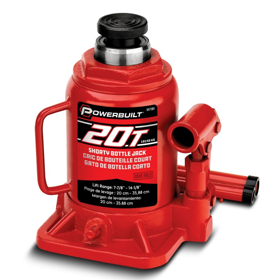 Tools Powerbuilt | Powerbuilt 20 -Ton Shorty Bottle Jack 647504