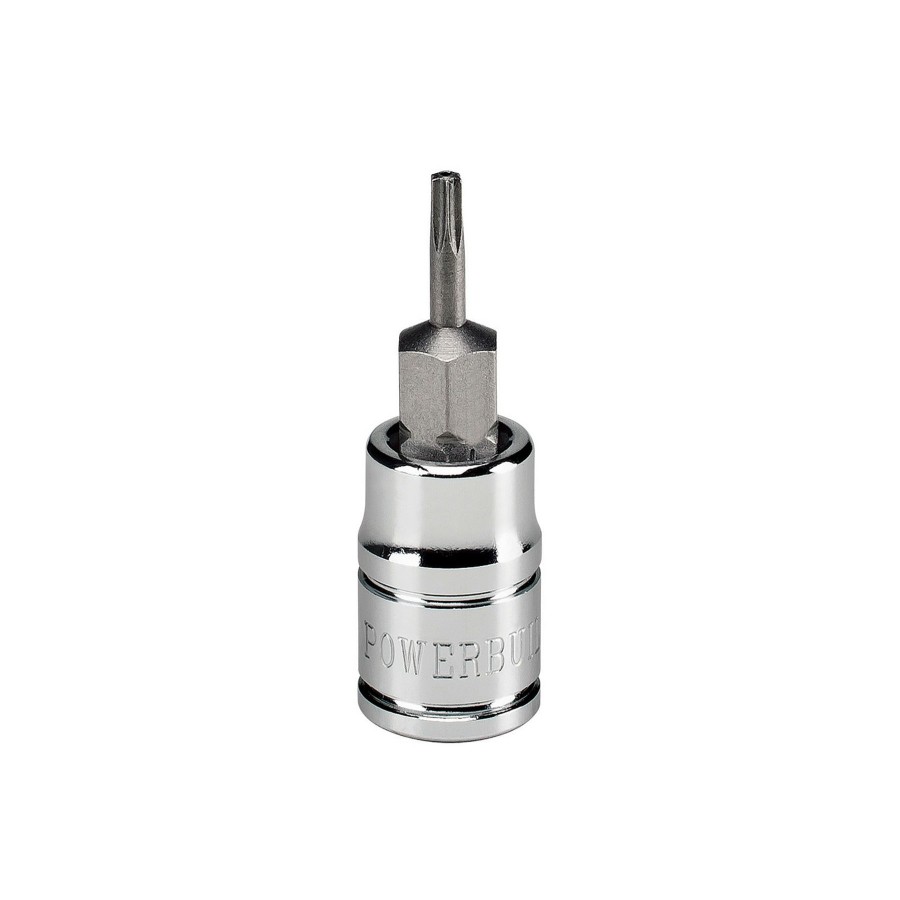 Tools Powerbuilt | Powerbuilt 1/4 Inch Drive T-8 Tamper Proof Star Bit Socket 648453