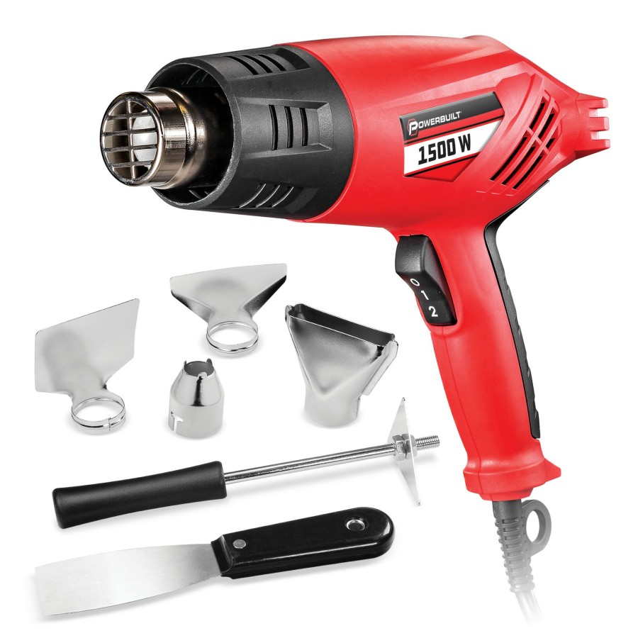 Tools Powerbuilt | Powerbuilt 1500W Heavy Duty Heat Gun Kit 240068