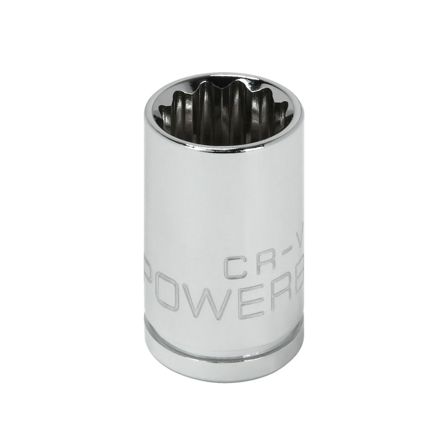 Tools Powerbuilt | Powerbuilt 3/8 Inch Drive X 12 Mm 12 Point Shallow Socket 641017