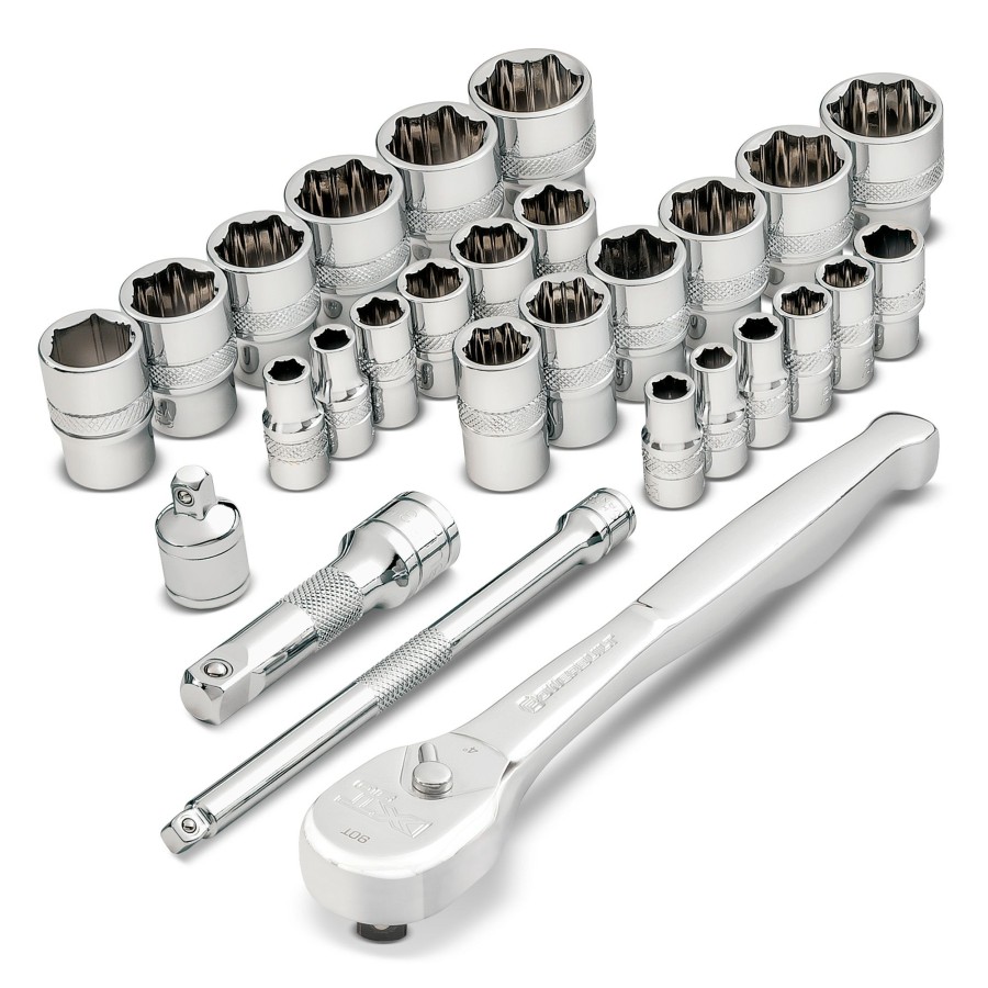 Tools Powerbuilt | Powerbuilt 28 Piece Zeon Socket Set For Damaged Bolts 240120