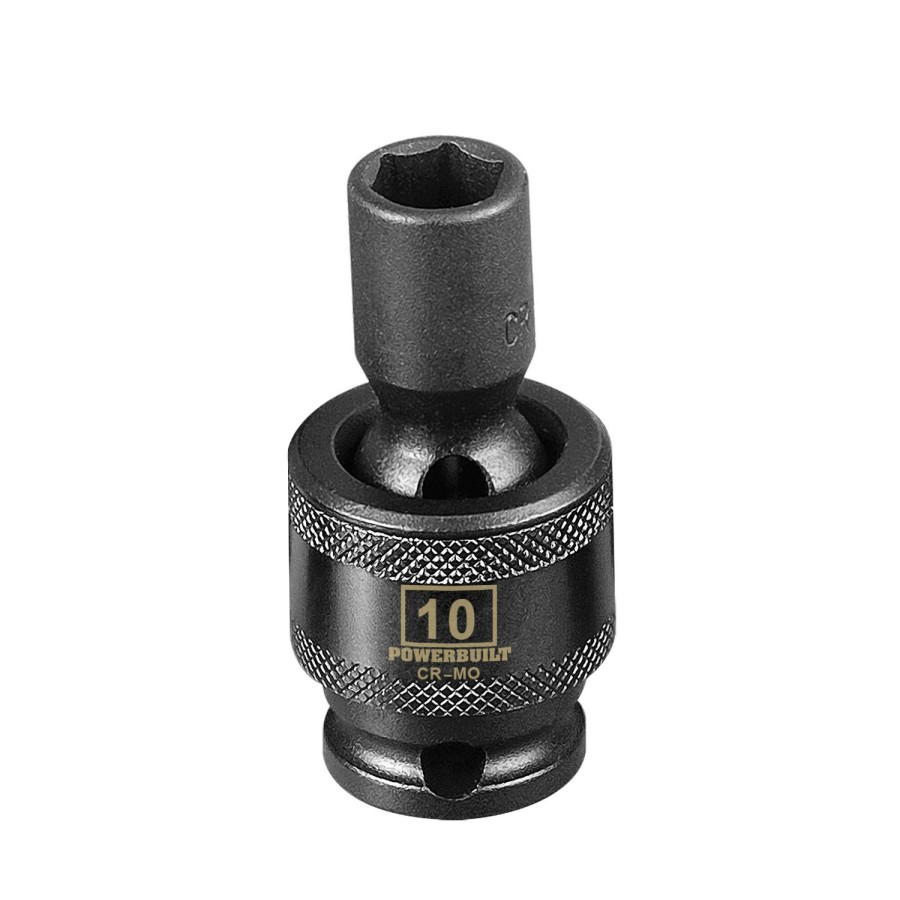 Tools Powerbuilt | Powerbuilt 3/8 In. Drive 6 Point Metric Universal Impact Socket 10Mm 647223