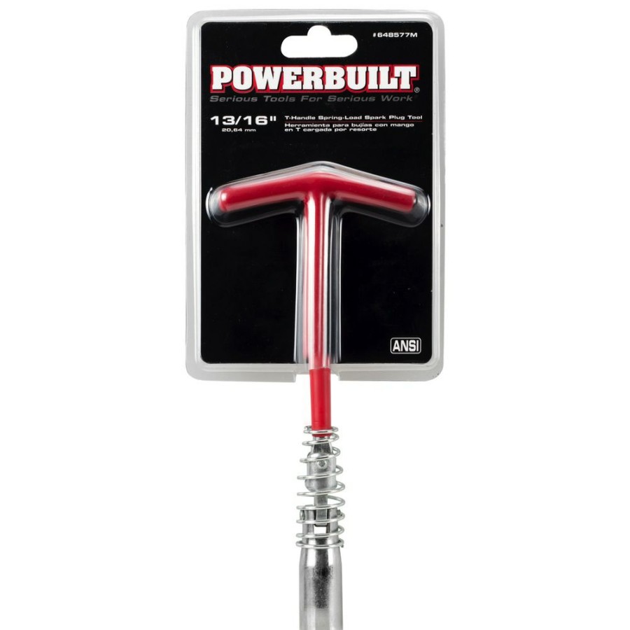 Tools Powerbuilt | Powerbuilt 13/16 T-Hdl Spring-Load Spark Plug Tool 648577