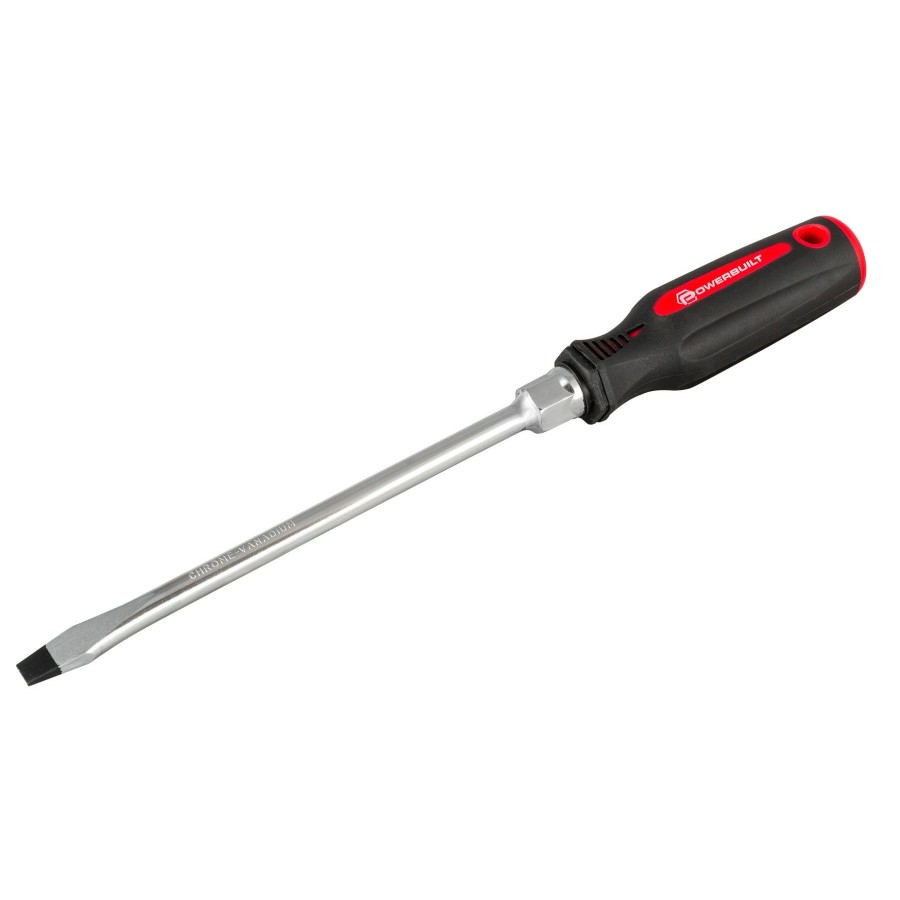 Tools Powerbuilt | Powerbuilt 3/8 Inch Slotted Screwdriver With Double Injection Handle 646111