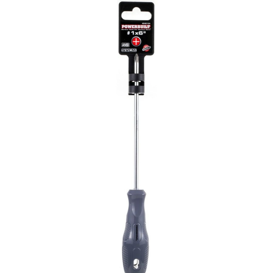 Tools Powerbuilt | Powerbuilt #1 X 6 Inch Phillips Screwdriver With Acetate Handle 646124