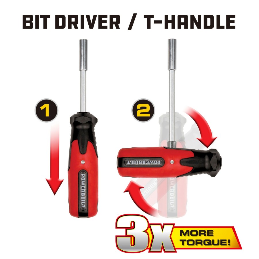 Tools Powerbuilt | Powerbuilt 21 Pc. T-Handle Bit Driver Set, 3X Torque, 941161