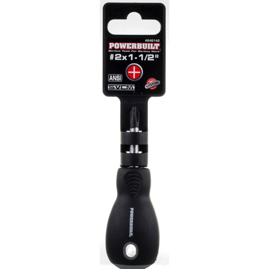 Tools Powerbuilt | Powerbuilt #2 X 1-1/2 Inch Phillips Screwdriver With Double Injection Handle 646142