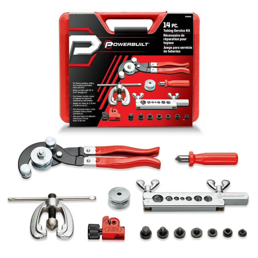 Tools Powerbuilt | Powerbuilt 14 Piece Master Tubing Service Kit 948006