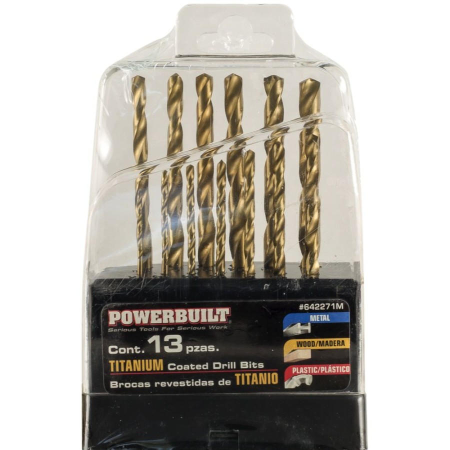 Tools Powerbuilt | Powerbuilt 13Pc Titanium Drill Bit Set 642271M