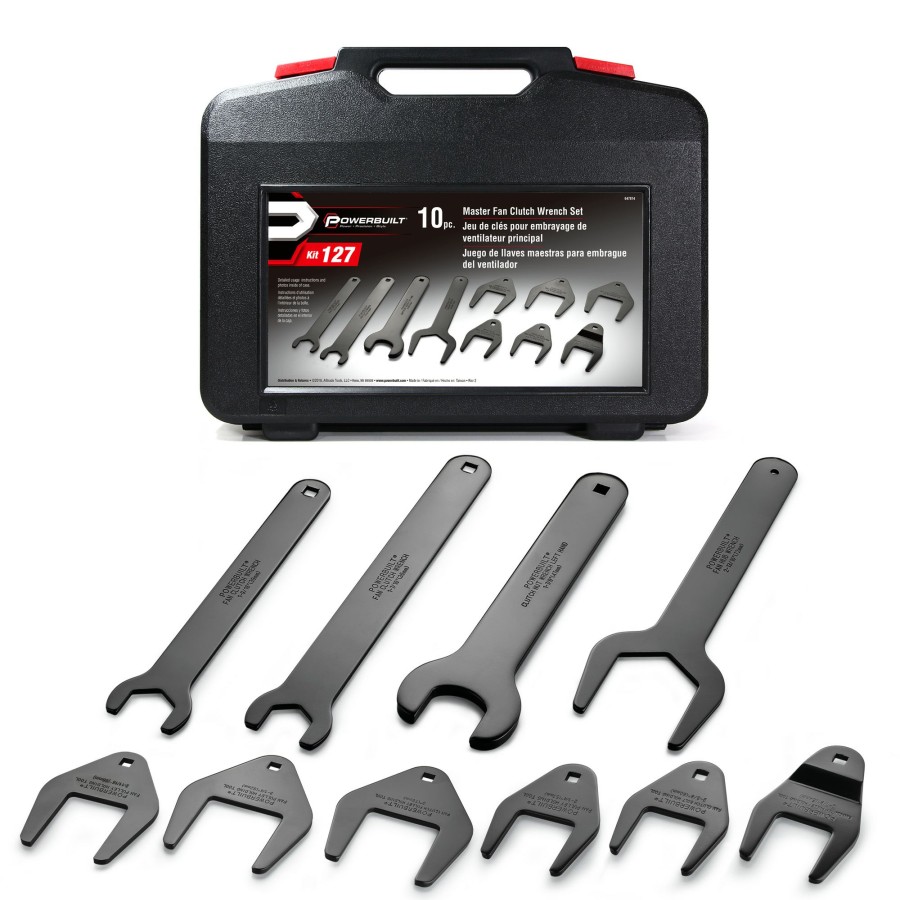 Tools Powerbuilt | Powerbuilt 10 Pc. Master Fan Clutch Wrench Set Kit 127 647814