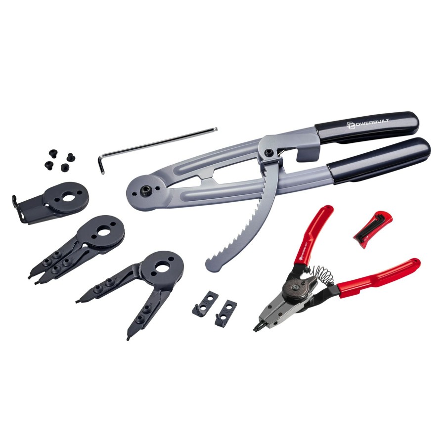 Tools Powerbuilt | Powerbuilt 2 Piece Heavy Duty Snap-Ring Piston Ring Pliers Set 240178