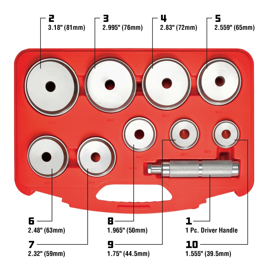 Tools Powerbuilt | Powerbuilt Bearing Race And Seal Installer Set 948004